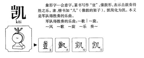 凱 名字 意思|凯字取名的寓意